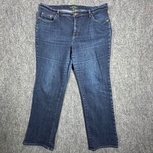 Lauren Ralph Lauren Classic Straight Leg Jeans Dark Wash Blue Denim 18W Stretch
